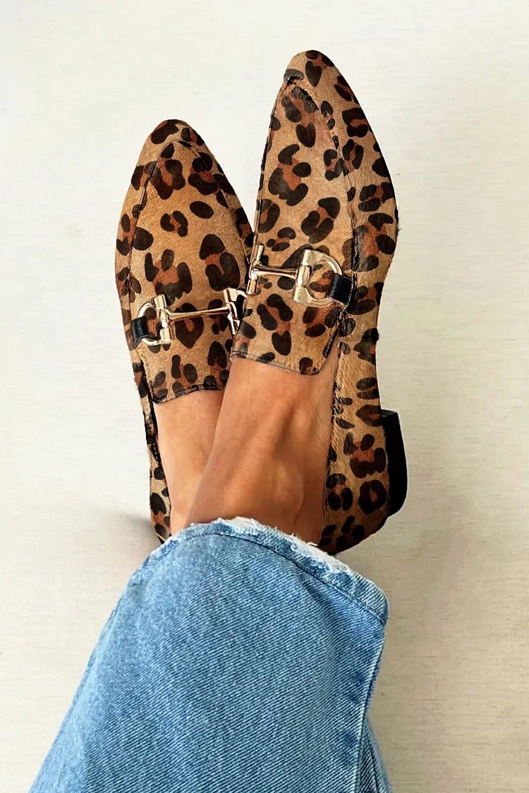 Gladys | Mocassins léopard élégants