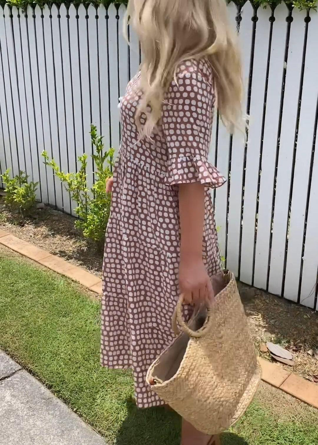 Nicola - Robe midi à manches courtes