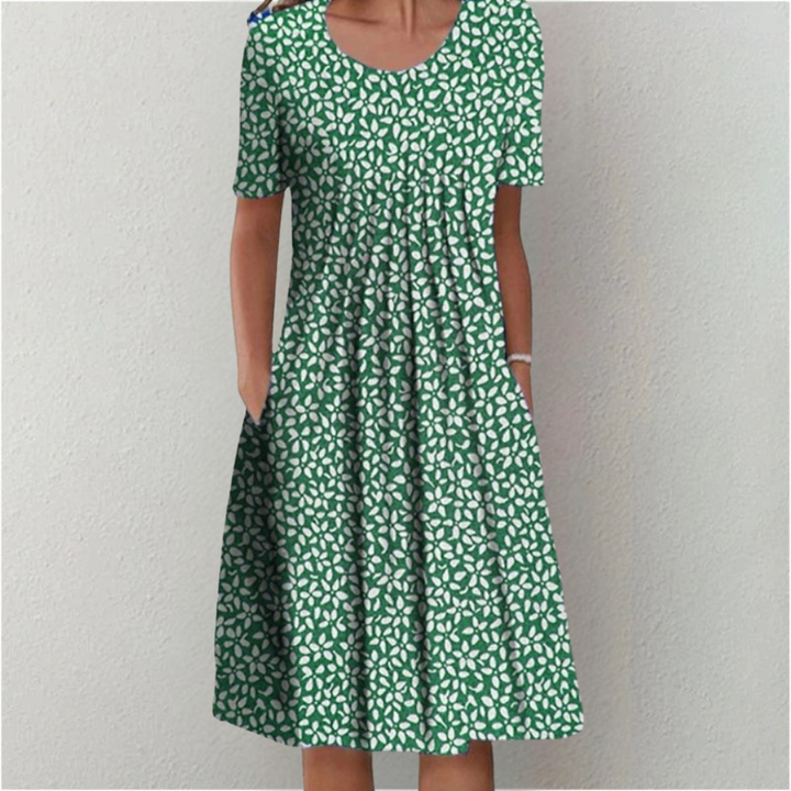Irène | Robe fleurie à poches