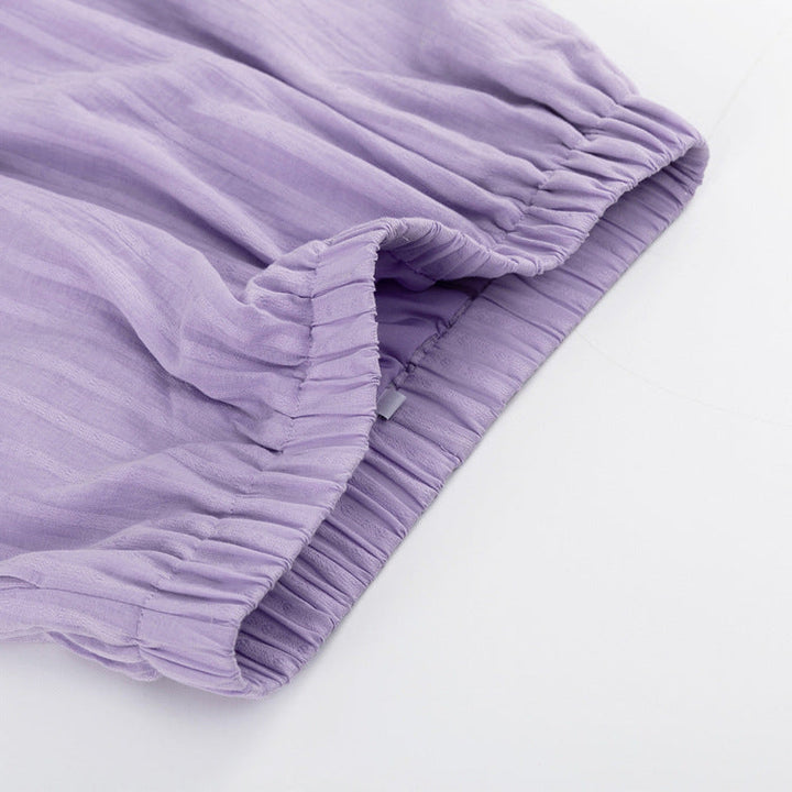 Auréline | Ensemble chemise boutonnée et short léger
