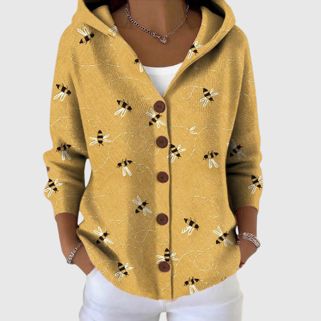 Delphine | Cardigan à capuche en maille
