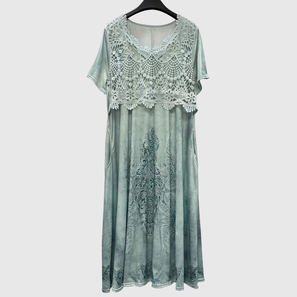 INDIGO | ROBE MIDI FLEURIE ÉLÉGANTE