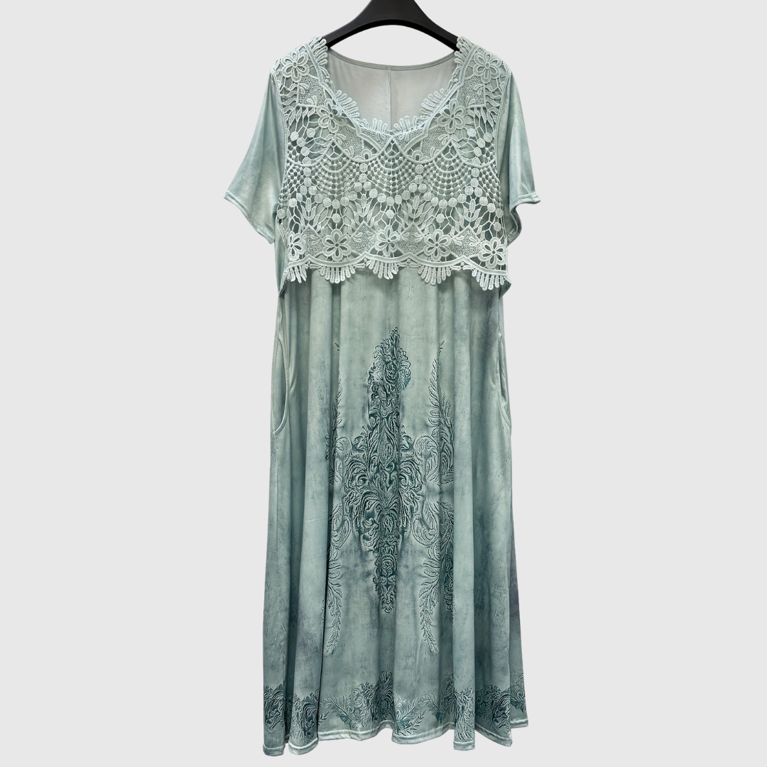 INDIGO | ROBE MIDI FLEURIE ÉLÉGANTE