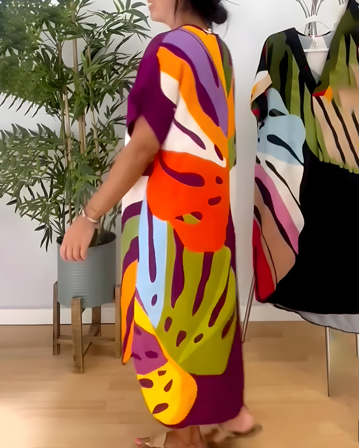 Rianna - Robe avec Imprimé Abstrait