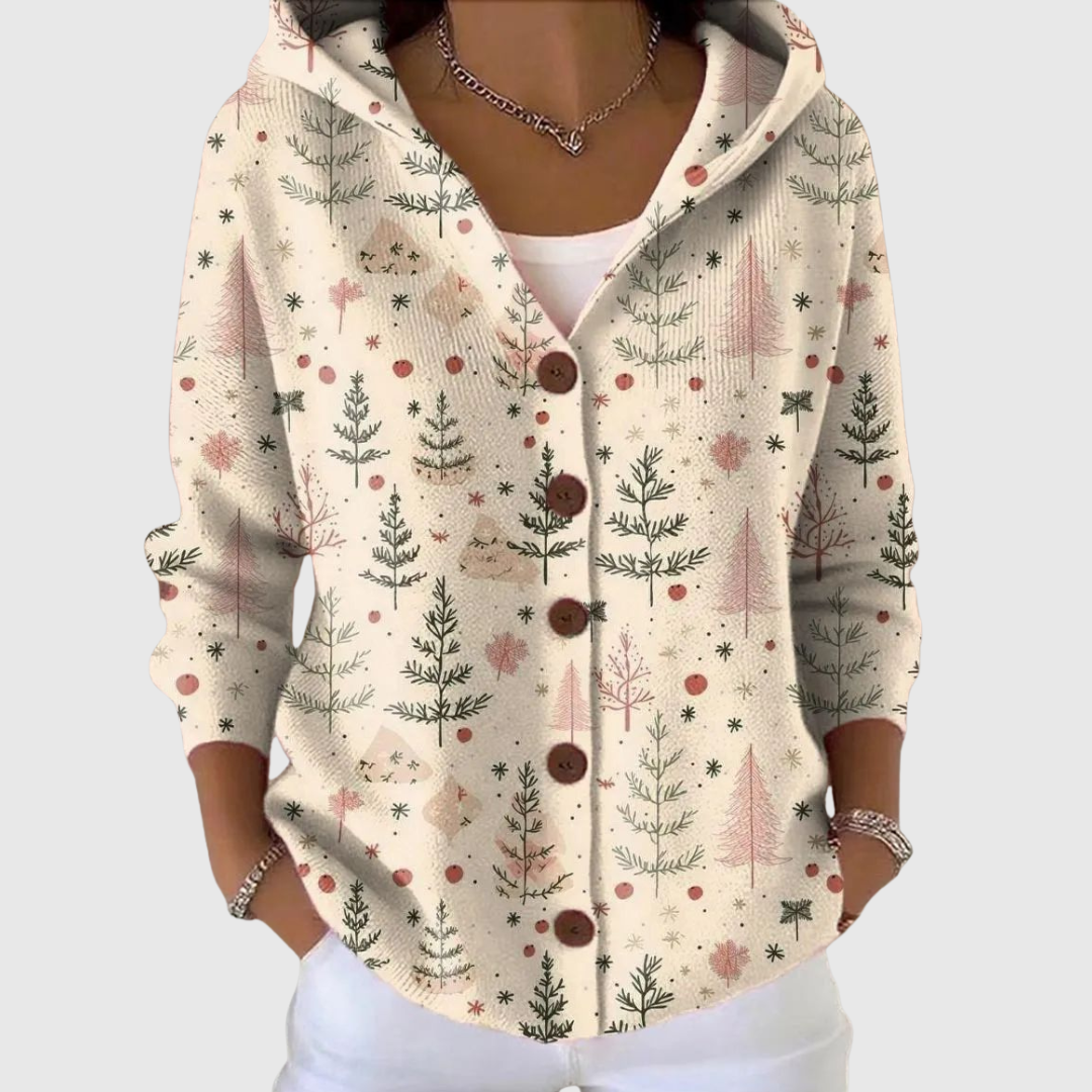 Noémie | Cardigan à capuche en maille
