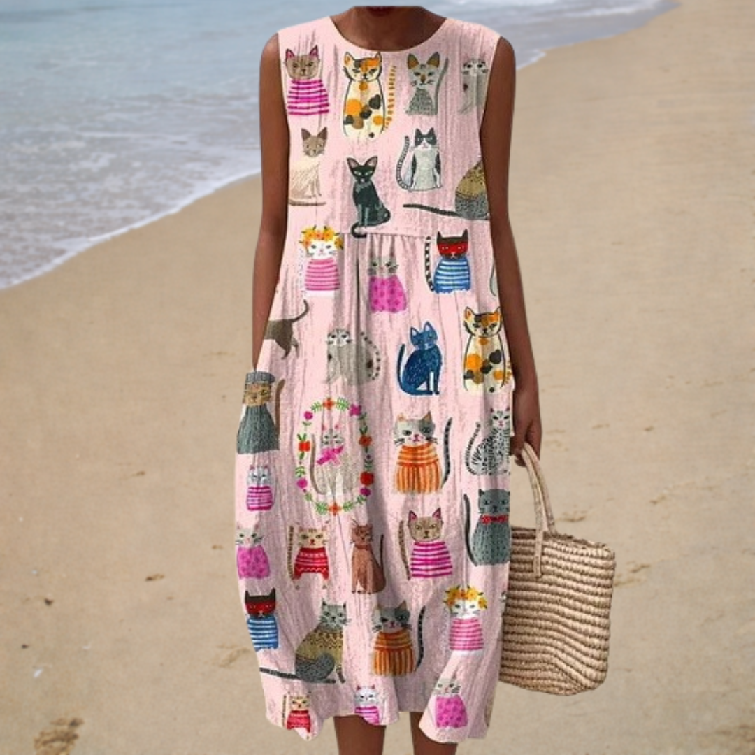 Robe d'Été Confortable Sans Manches