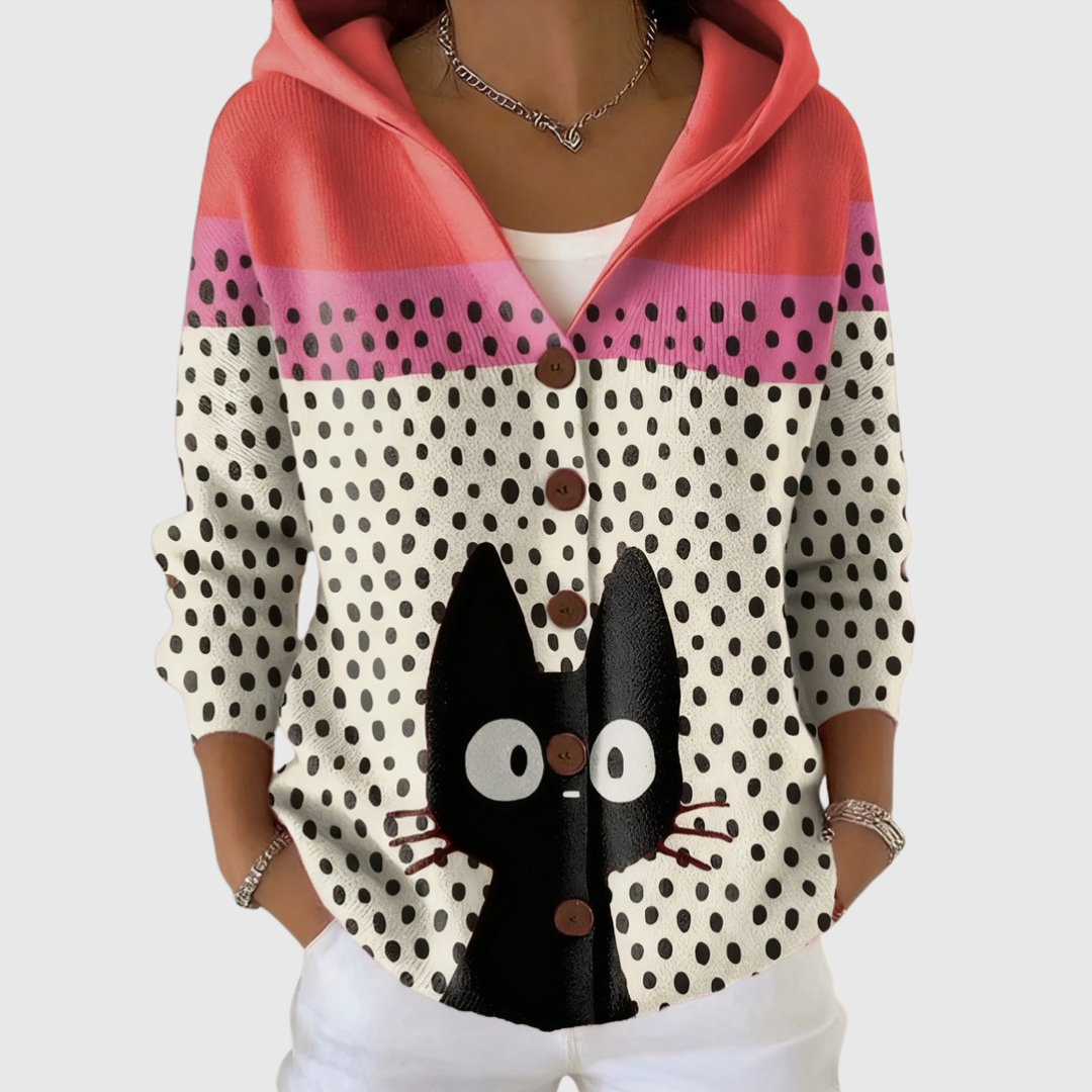 Perrine | Cardigan à capuche en maille