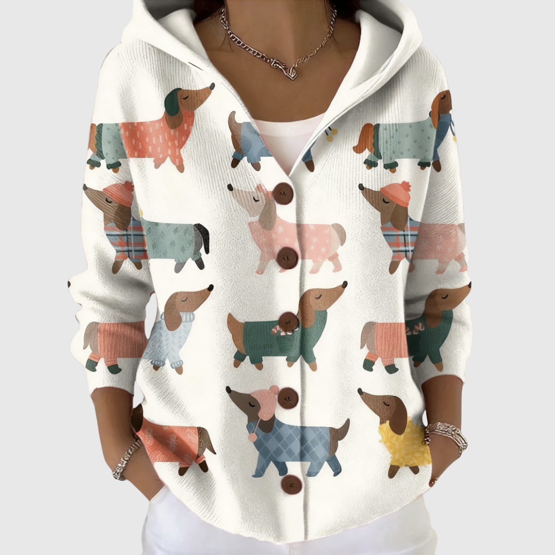 Ursule | Cardigan à capuche en maille