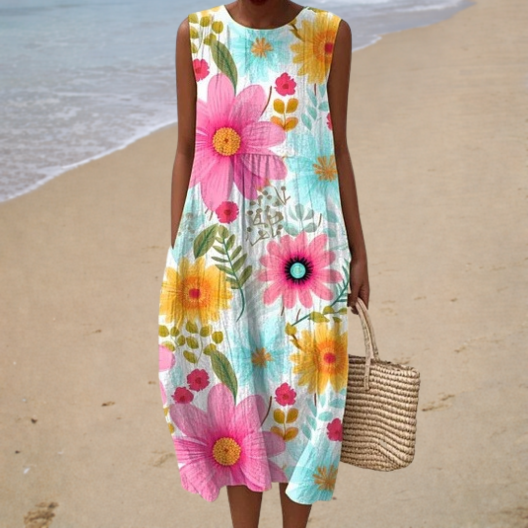 Robe d'Été Confortable Sans Manches