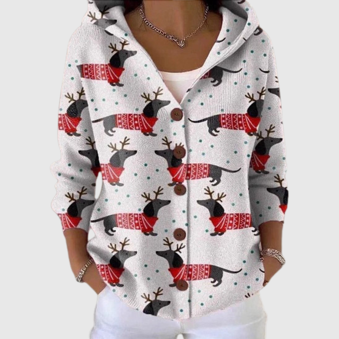 Éloïse | Gilet à capuche en maille