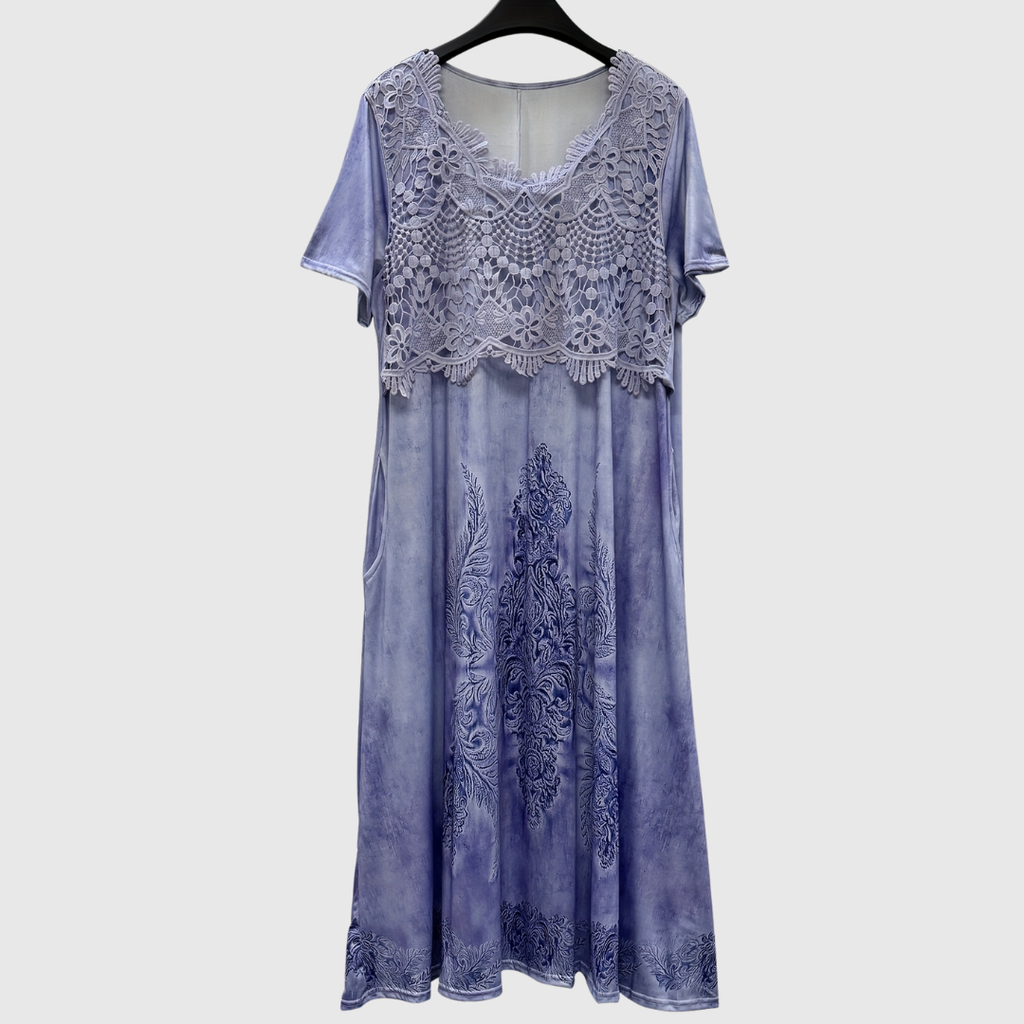 INDIGO | ROBE MIDI FLEURIE ÉLÉGANTE