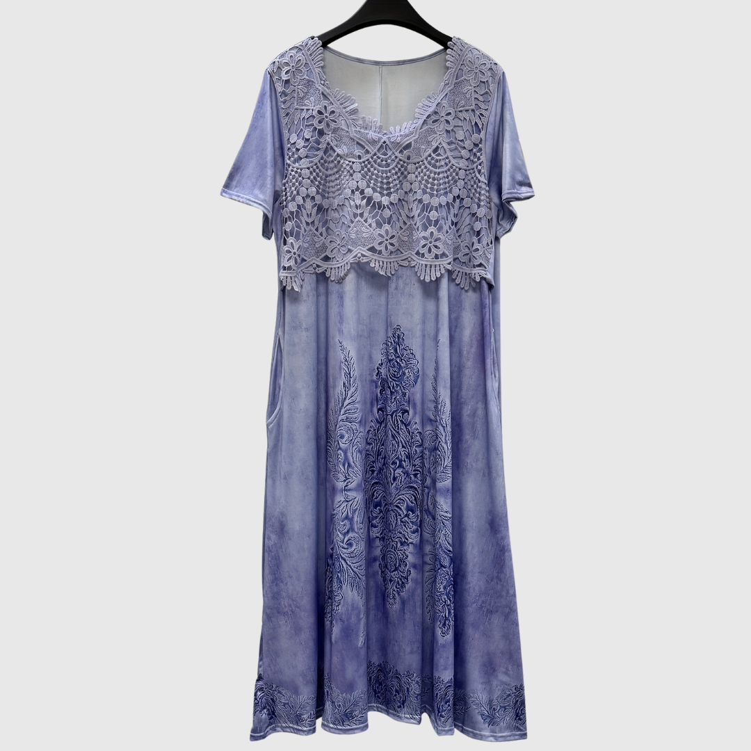INDIGO | ROBE MIDI FLEURIE ÉLÉGANTE