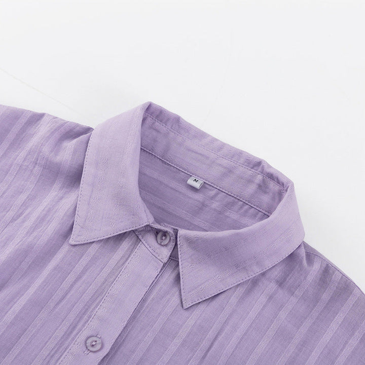 Auréline | Ensemble chemise boutonnée et short léger