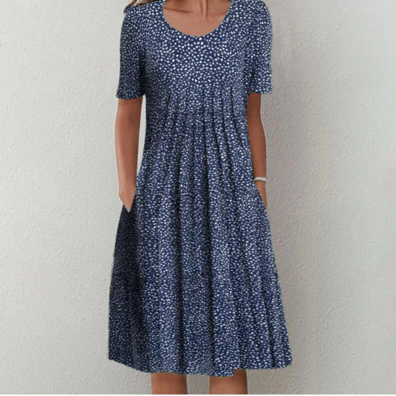 Irène | Robe fleurie à poches