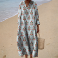 Robe d'Été Imprimée Flatteuse