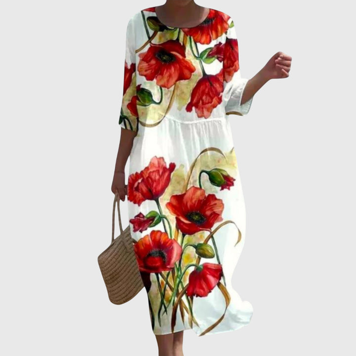 Michèle | Robe maxi fleurie