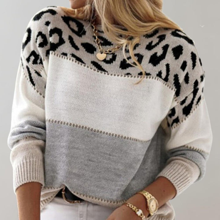 Muriel | Pull en maille à motif léopard