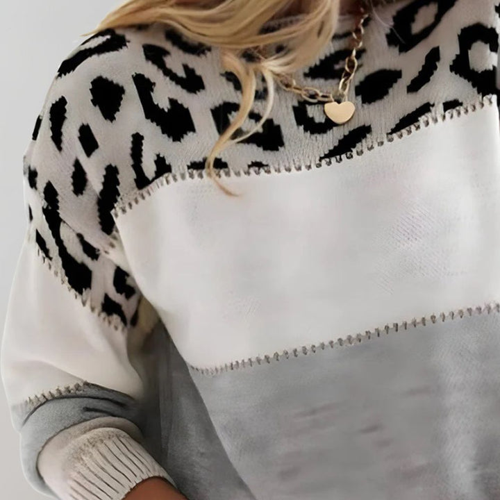 Muriel | Pull en maille à motif léopard