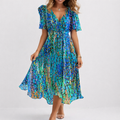SAPHIR | ROBE MIDI BLEUE AÉRIENNE