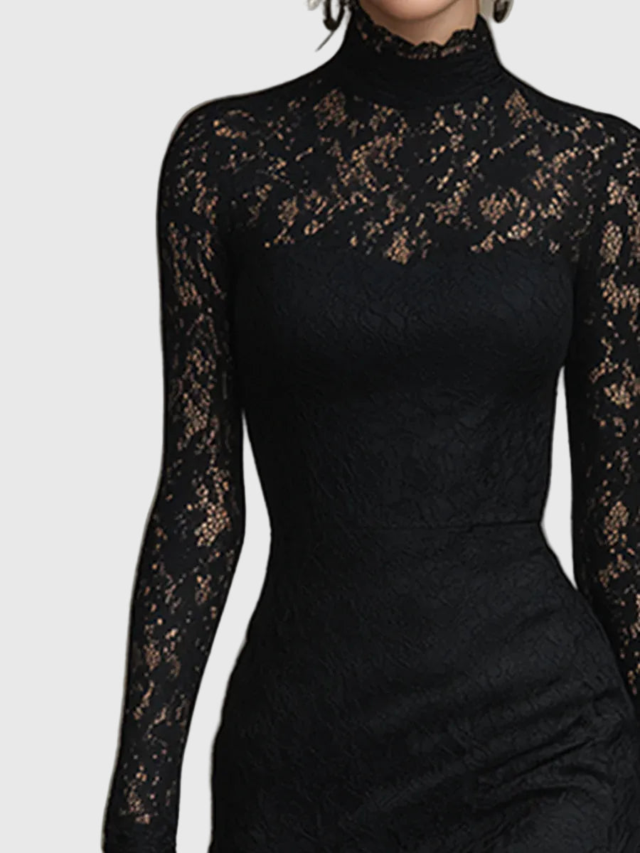 Monica | Robe Maxi avec Finition Élégante et Ourlet Évasé