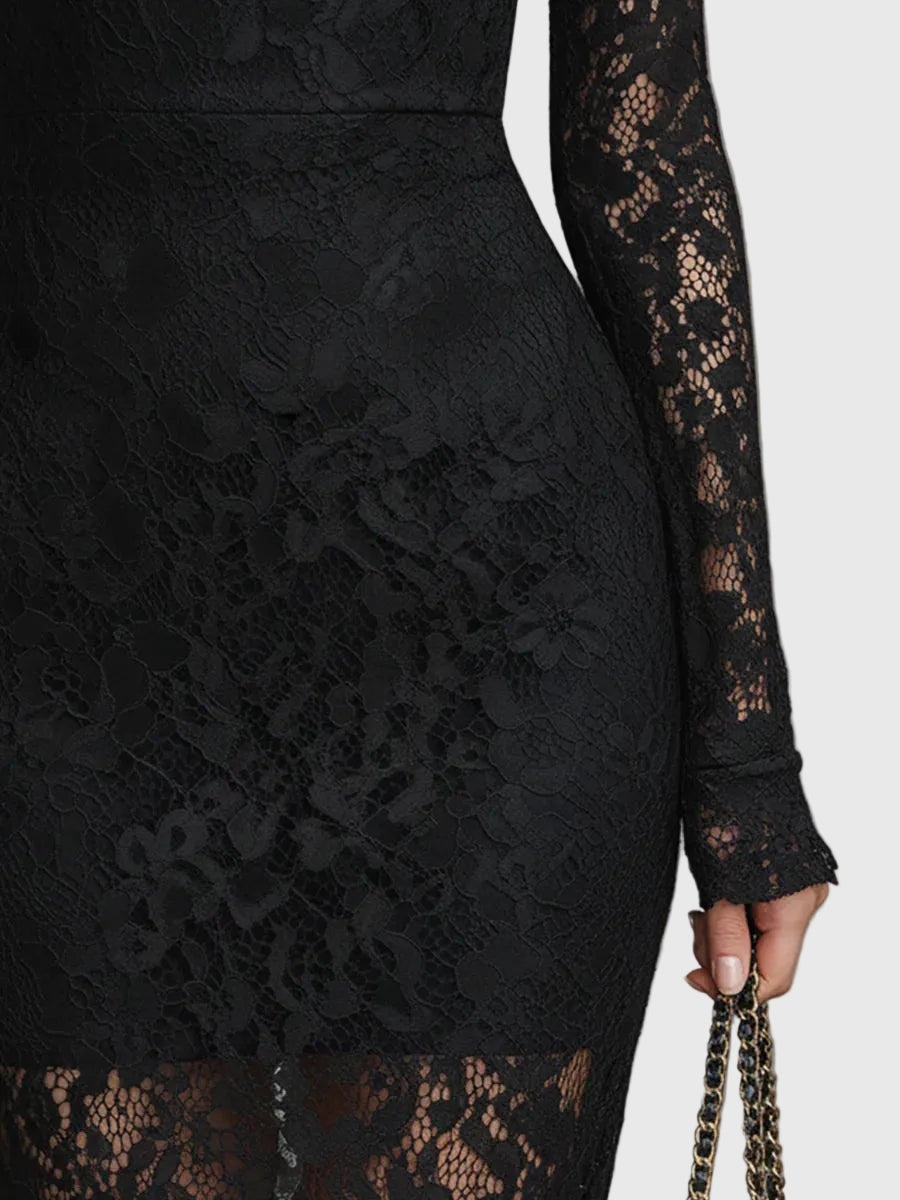 Monica | Robe Maxi avec Finition Élégante et Ourlet Évasé