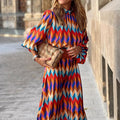 Cassandra - Robe Géométrique Vibrante
