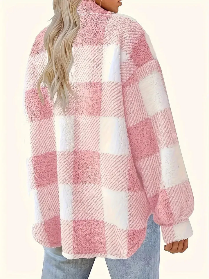 Simone | Veste en polaire à carreaux