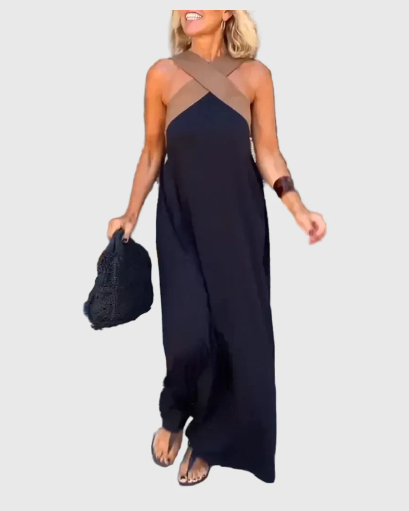 Elena | Robe Maxi Élégante Fluide