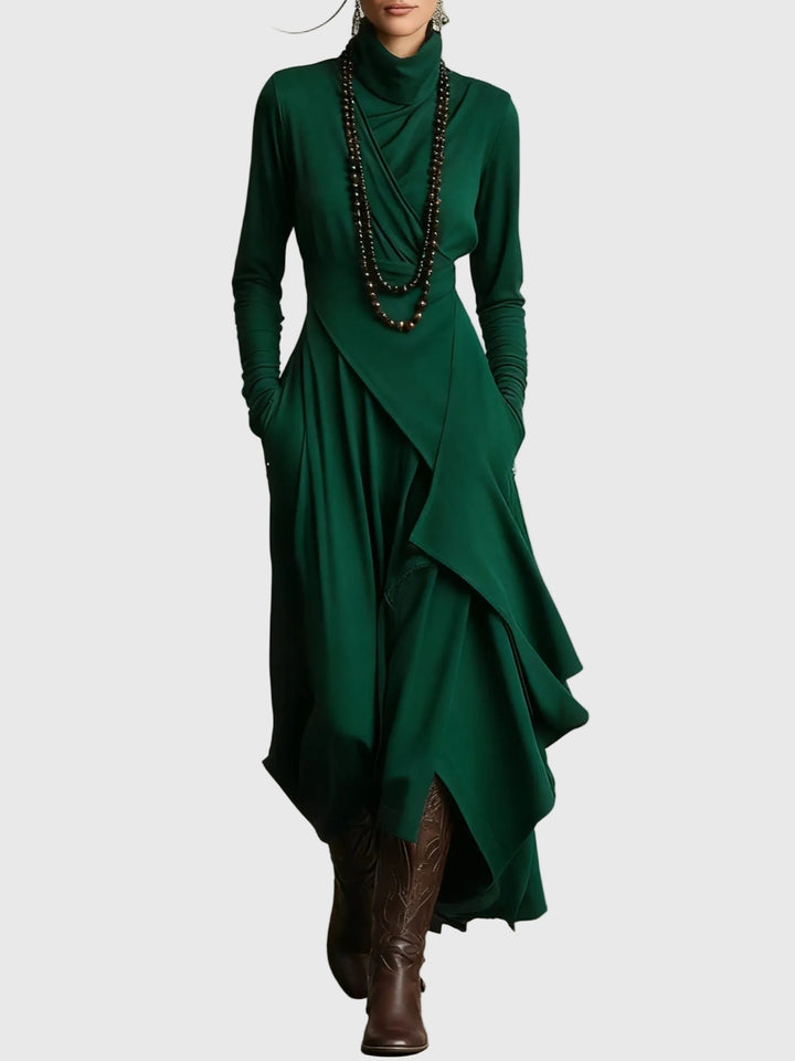 Martine | Robe maxi plissée