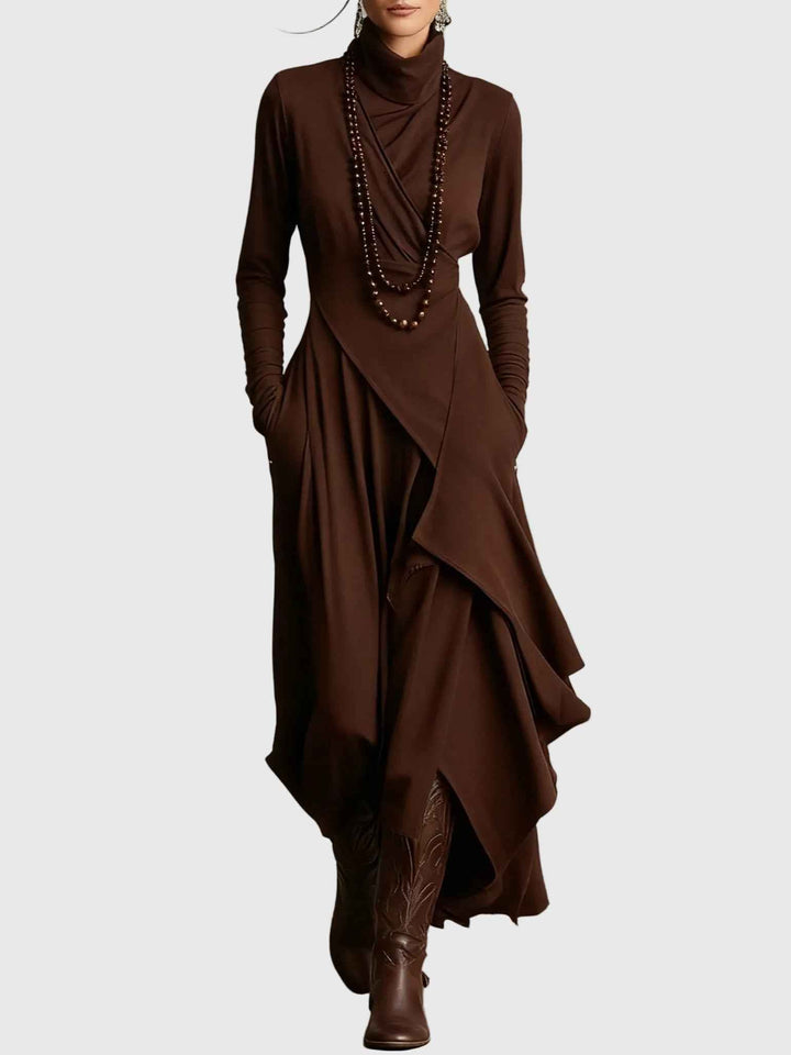 Martine | Robe maxi plissée
