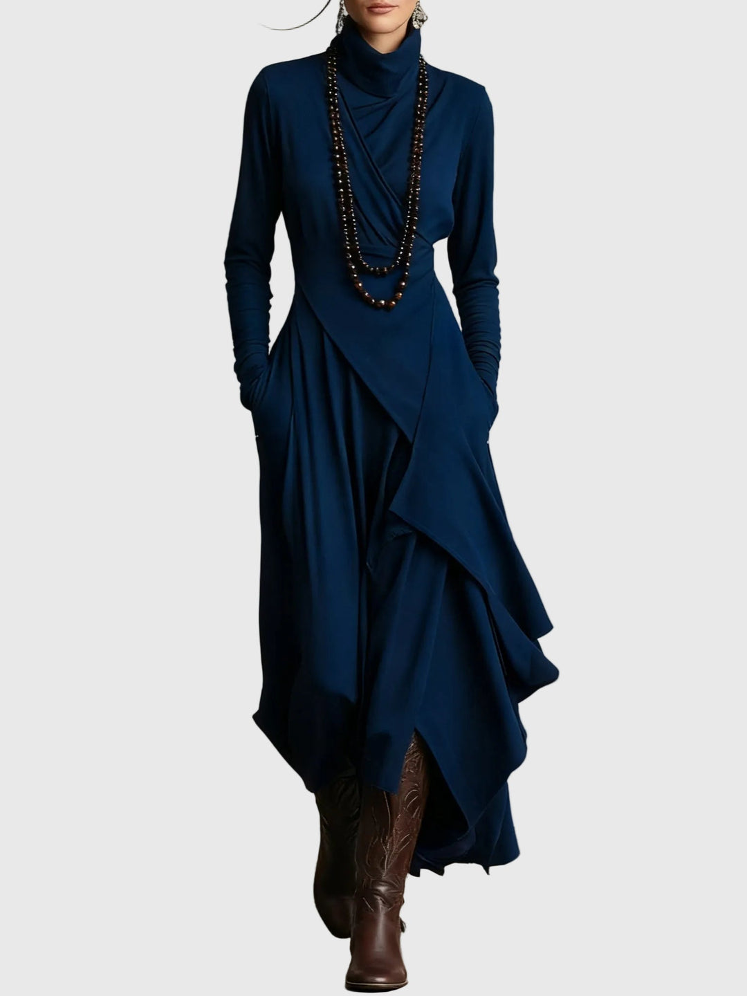 Martine | Robe maxi plissée