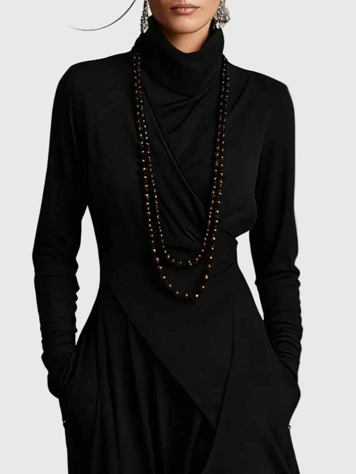 Martine | Robe maxi plissée