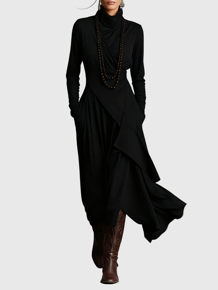 Martine | Robe maxi plissée
