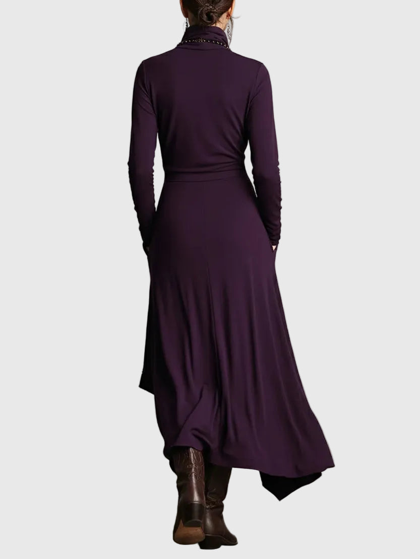 Martine | Robe maxi plissée