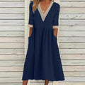 LIVIA | ROBE MI-LONGUE EN DENTELLE