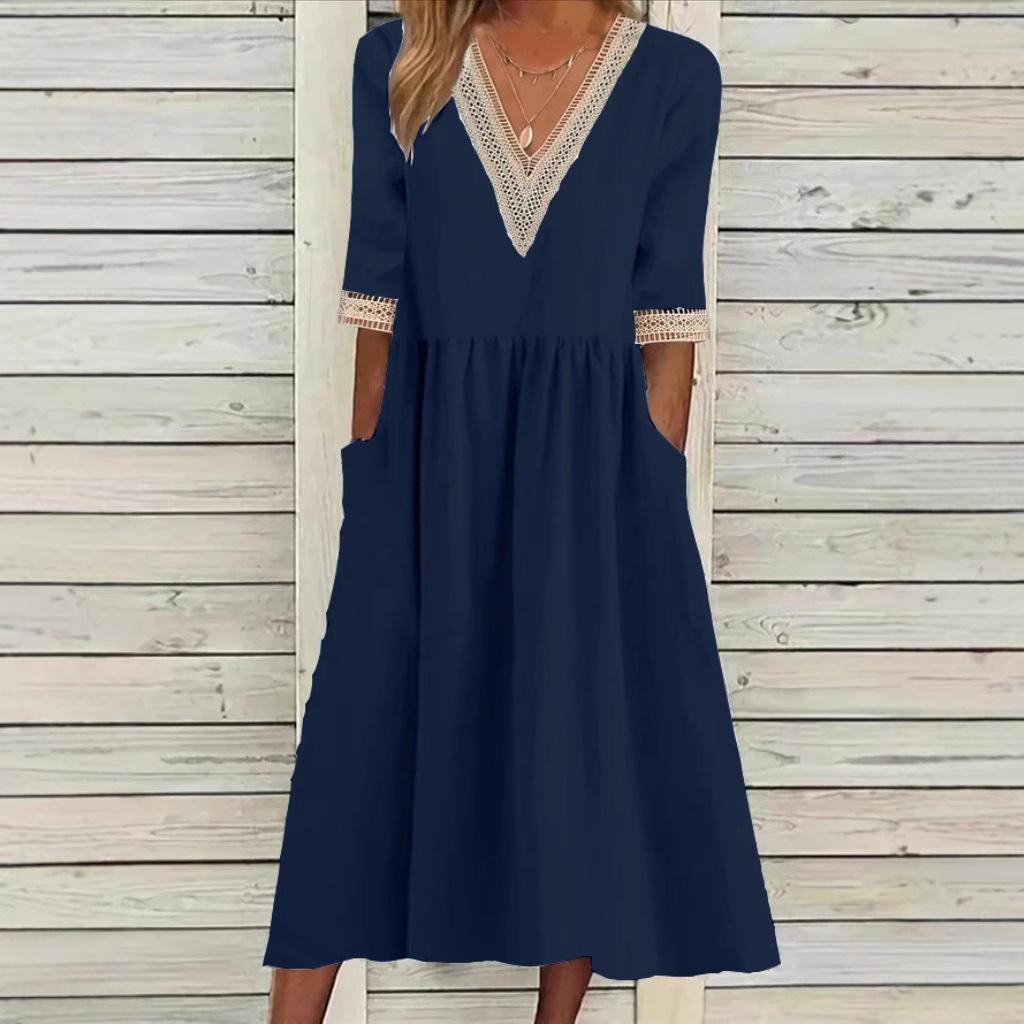 LIVIA | ROBE MI-LONGUE EN DENTELLE
