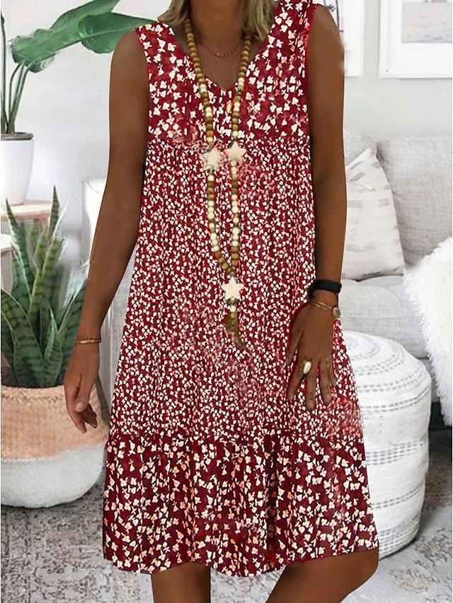 Karine | Robe sans manches à encolure en V