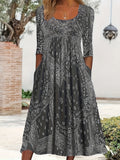 ELOWEN | ROBE MIDI À MANCHES LONGUES CASUAL