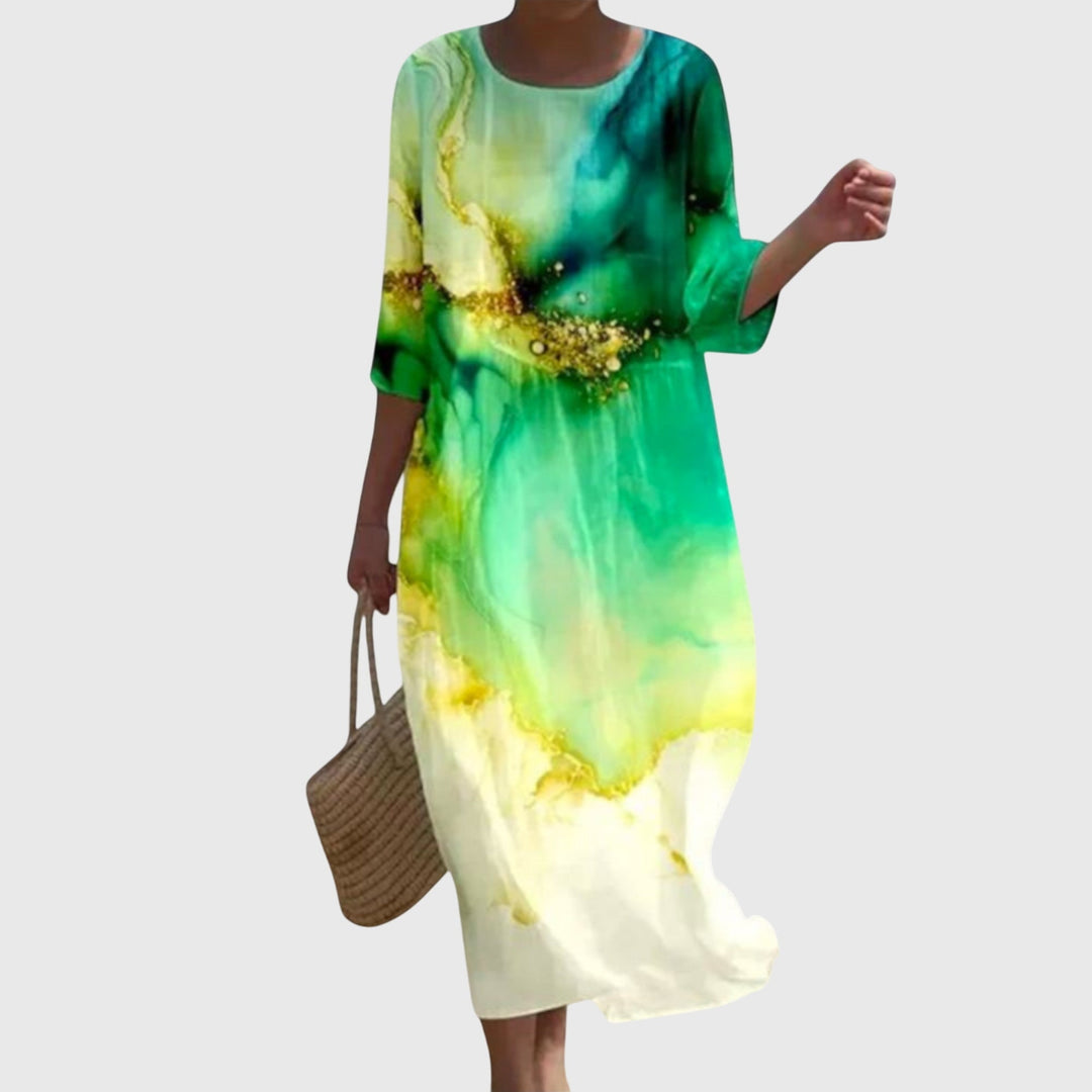 Michèle | Robe maxi fleurie