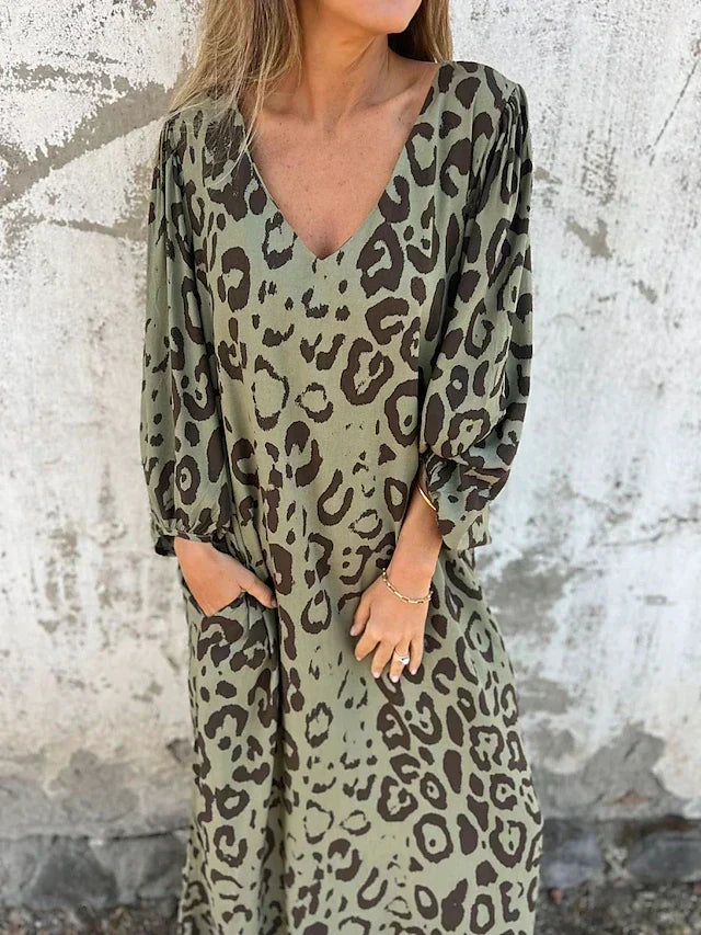 Jessa - Robe Maxi Léopard
